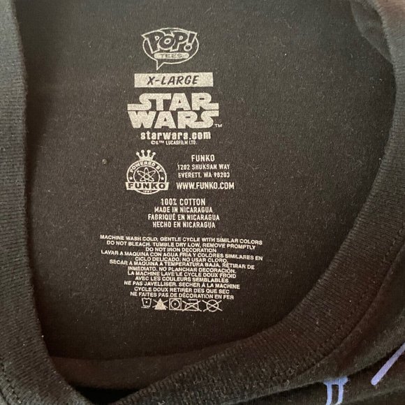 Funko Star Wars BB8 Astromech Droid Black Graphic Tee Shirt T-shirt XL - Picture 2 of 2